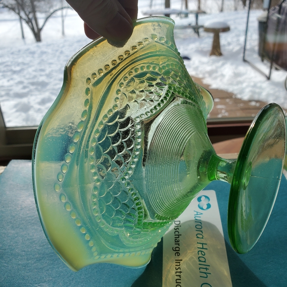 Opalescent Candy Dish